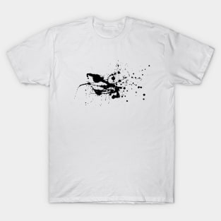 Splattered Ink Dots Creative Art T-Shirt